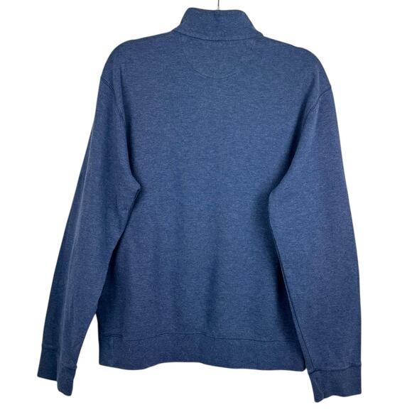 Polo Ralph Lauren Active Blue Cotton Blend 1/4 Zip High Neck Sweatshirt Medium - Picture 3 of 11
